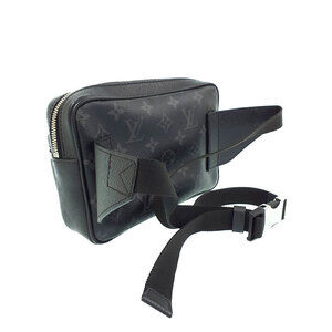 Louis Vuitton Taiga Outdoor Body Bag Leather Black Bum Rama
